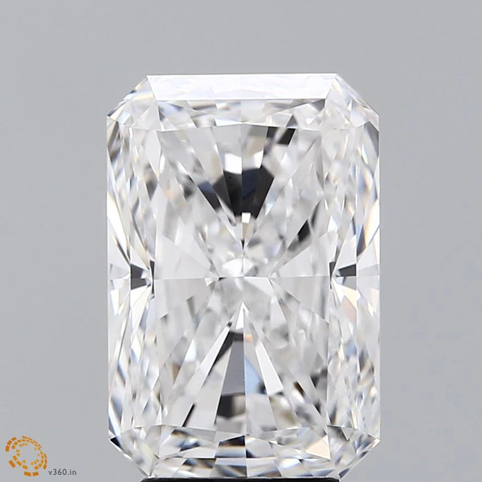 5.17 Carat Radiant Lab Grown Diamond, Excellent Polish, E Color, VS1 Clarity
