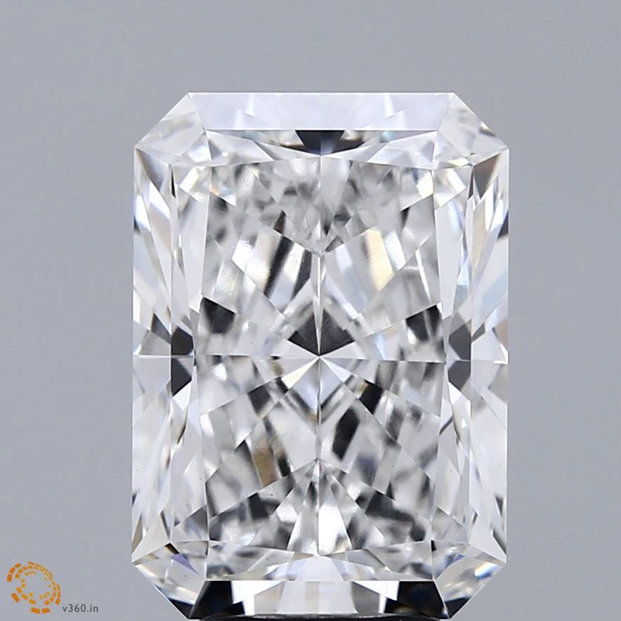 5.70 Carat Radiant Lab Grown Diamond, Excellent Polish, F Color, VS1 Clarity