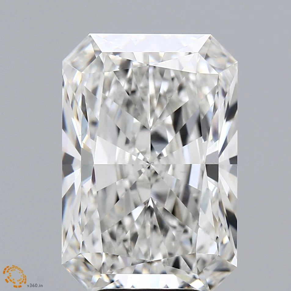 6.11 Carat Radiant Lab Grown Diamond, Excellent Polish, G Color, VS1 Clarity