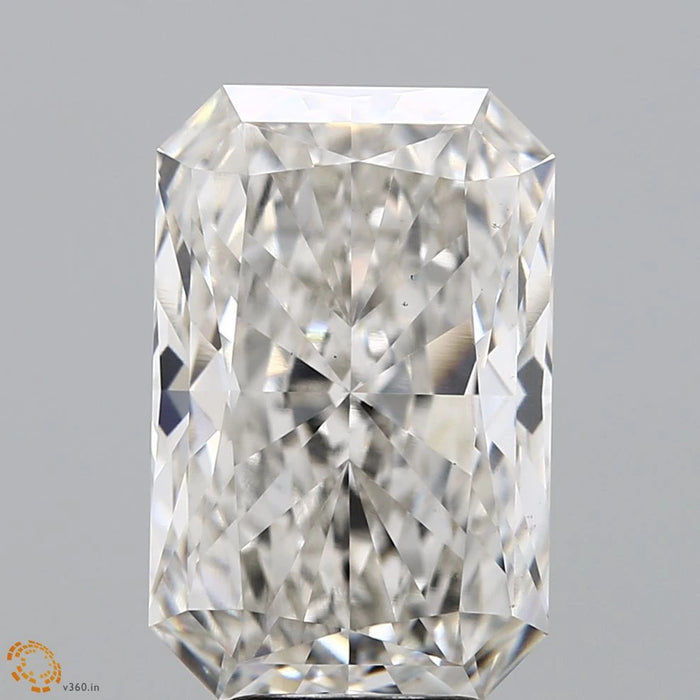 6.12 Carat Radiant Lab Grown Diamond, Excellent Polish, H Color, VS1 Clarity