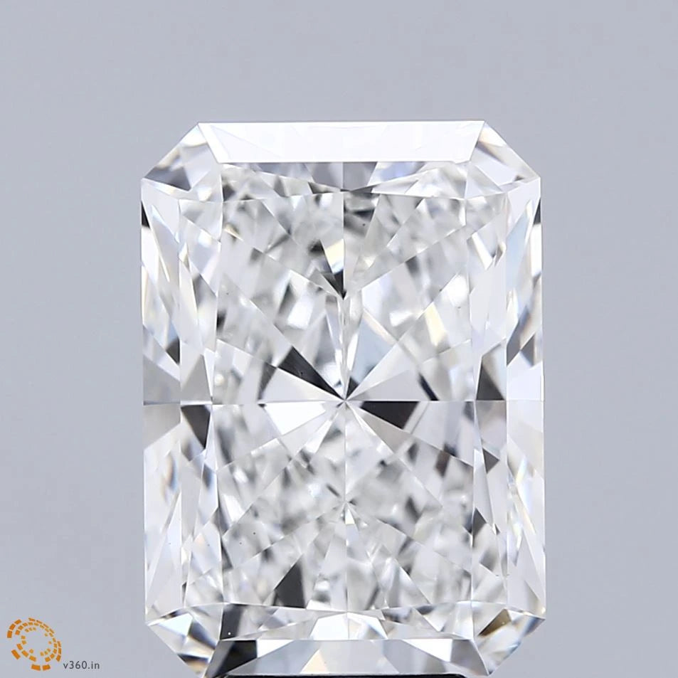 6.30 Carat Radiant Lab Grown Diamond, Excellent Polish, F Color, VS1 Clarity