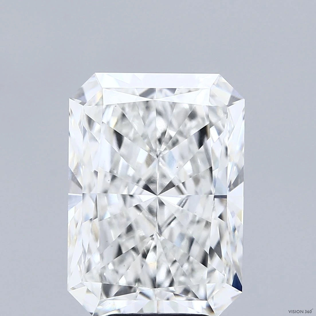 6.55 Carat Radiant Lab Grown Diamond, Excellent Polish, F Color, VS1 Clarity