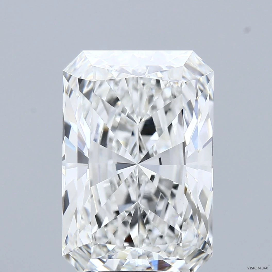6.74 Carat Radiant Lab Grown Diamond, Excellent Polish, F Color, VVS2 Clarity