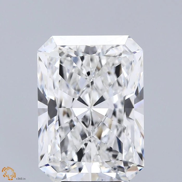 7.08 Carat Radiant Lab Grown Diamond, Excellent Polish, G Color, VVS2 Clarity