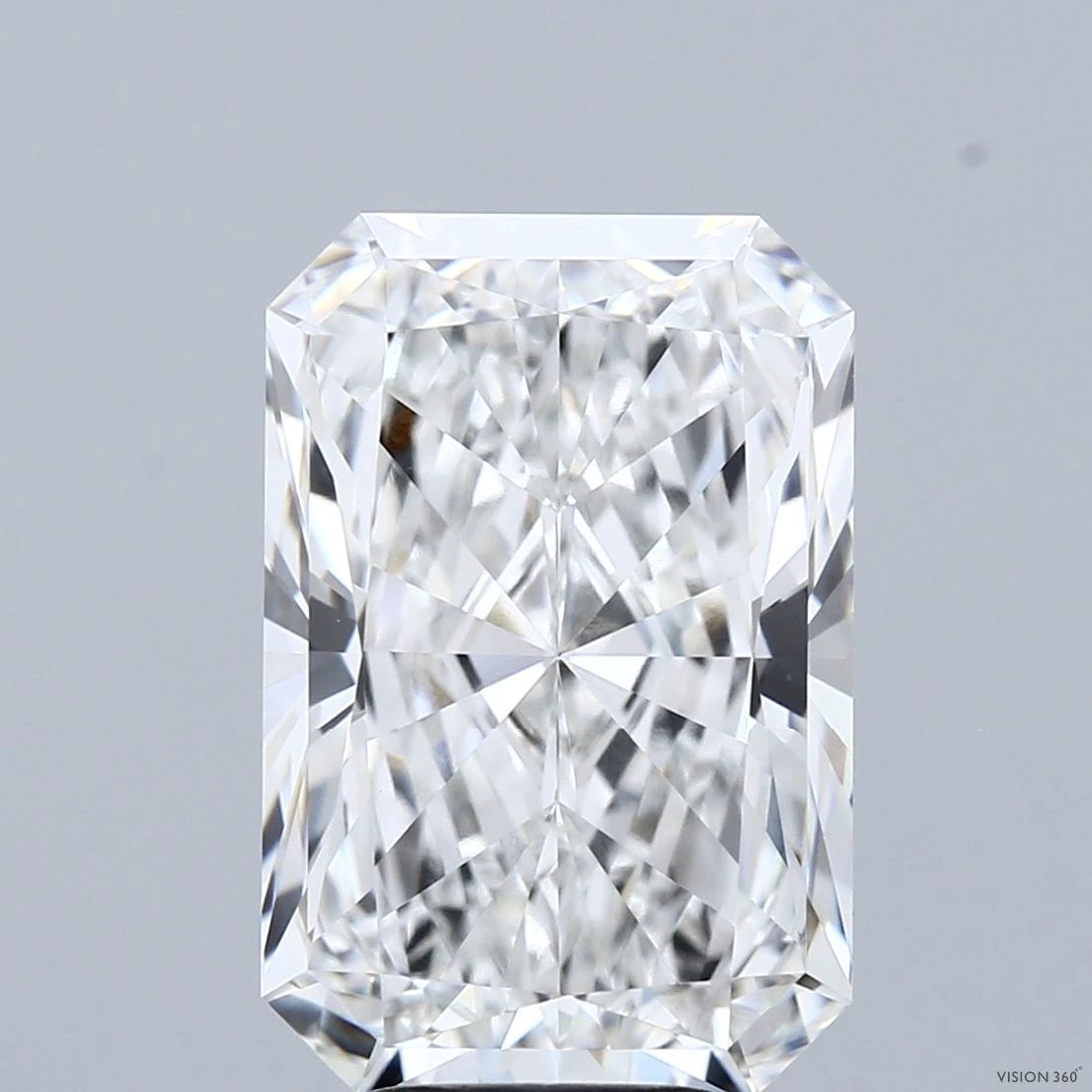 7.15 Carat Radiant Lab Grown Diamond, Excellent Polish, F Color, VVS2 Clarity
