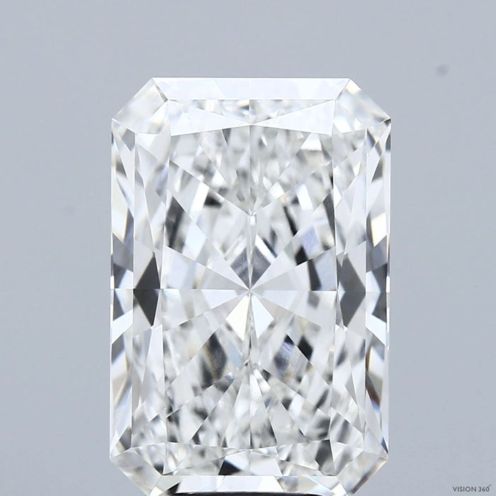 7.60 Carat Radiant Lab Grown Diamond, Excellent Polish, F Color, VVS2 Clarity