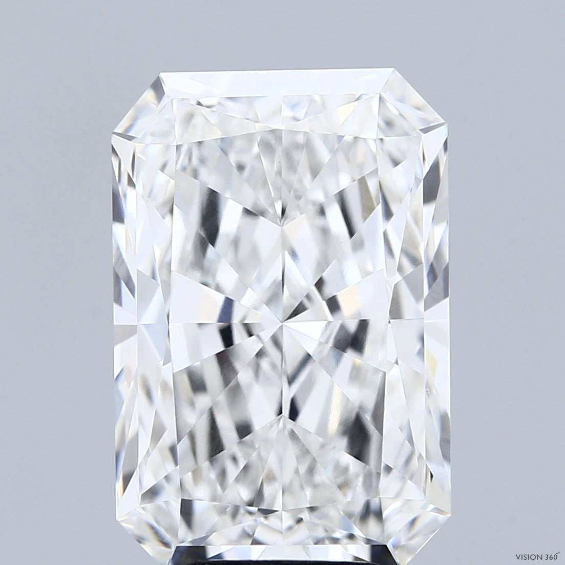 8.55 Carat Radiant Lab Grown Diamond, Excellent Polish, F Color, VVS2 Clarity