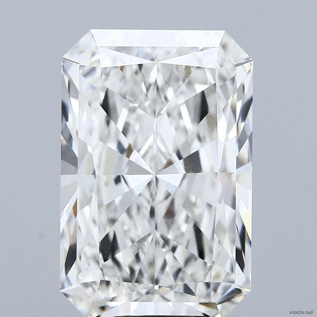 9.44 Carat Radiant Lab Grown Diamond, Excellent Polish, F Color, VVS2 Clarity