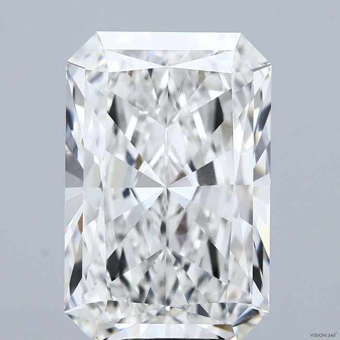 9.44 Carat Radiant Lab Grown Diamond, Excellent Polish, F Color, VVS2 Clarity