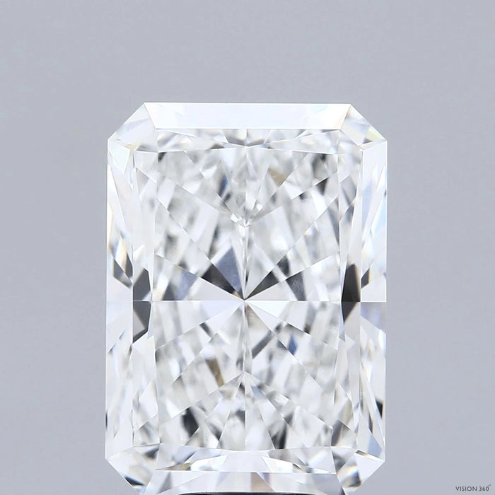 9.50 Carat Radiant Lab Grown Diamond, Excellent Polish, F Color, VVS2 Clarity