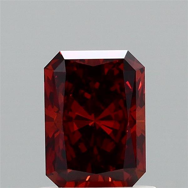 1.01 Carat Radiant Lab Grown Diamond, Fancy Intense Brownish Orange Color, VS1 Clarity