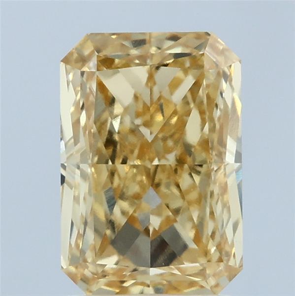 2.23 Carat Radiant Lab Grown Diamond, Fancy Vivid Yellow Color, VVS2 Clarity