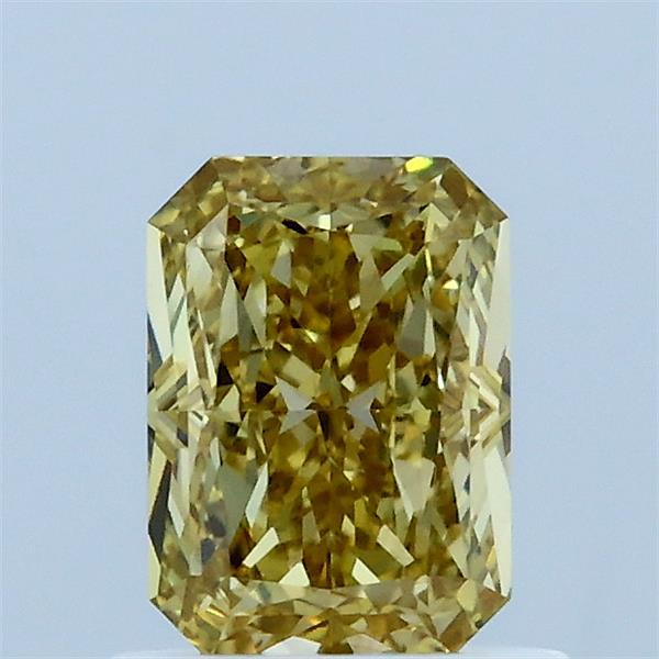 1.02 Carat Radiant Lab Grown Diamond, Fancy Intense Yellow Color, VS1 Clarity