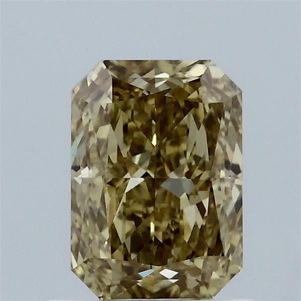 1.03 Carat Radiant Lab Grown Diamond, Fancy Intense Yellow Color, VS1 Clarity