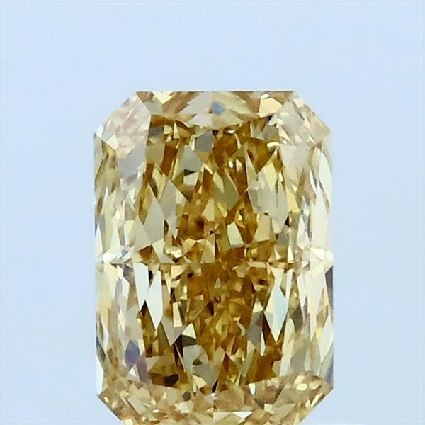 1.03 Carat Radiant Lab Grown Diamond, Fancy Yellow Color, VVS2 Clarity