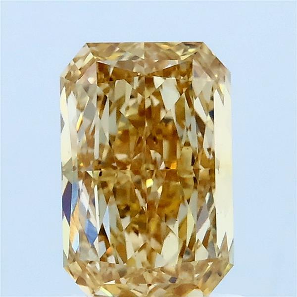 1.60 Carat Radiant Lab Grown Diamond, Fancy Yellow Color, VS1 Clarity