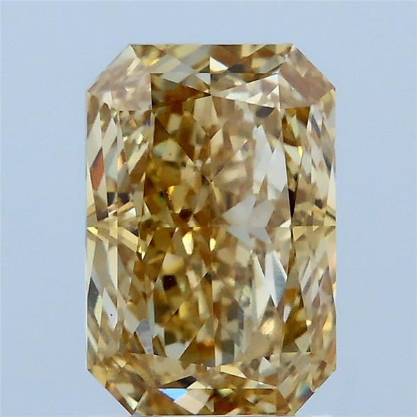2.11 Carat Radiant Lab Grown Diamond, Fancy Yellow Color, VS1 Clarity