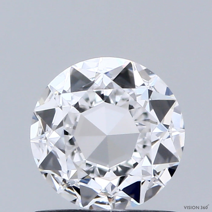 0.85 Carat Round Modified Lab Grown Diamond, Excellent Polish, D Color, VVS2 Clarity