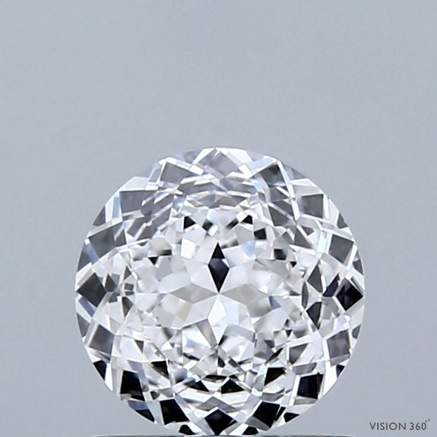 0.86 Carat Round Modified Lab Grown Diamond, Excellent Polish, D Color, VVS1 Clarity