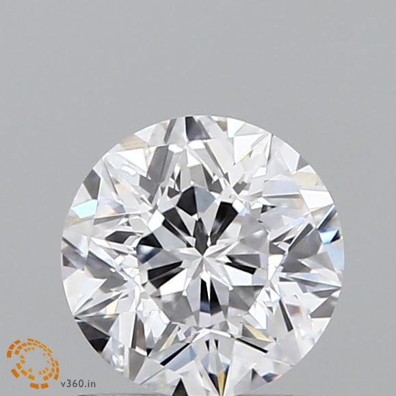 1.09 Carat Round Modified Lab Grown Diamond, Excellent Polish, D Color, VVS2 Clarity