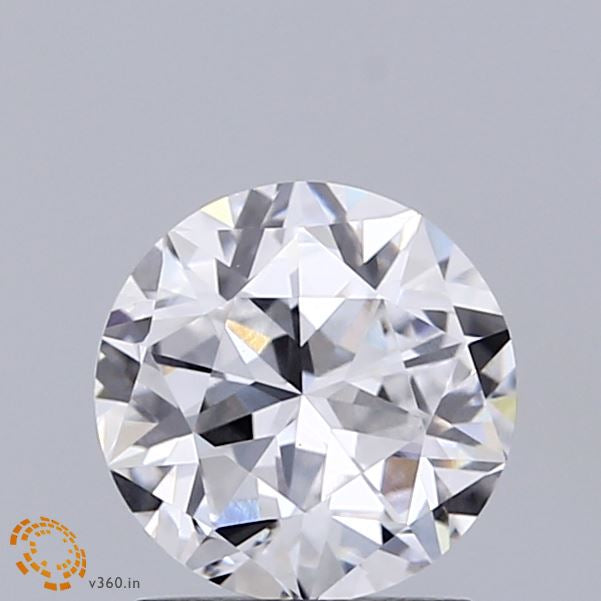 1.30 Carat Round Modified Lab Grown Diamond, Excellent Polish, D Color, VS1 Clarity