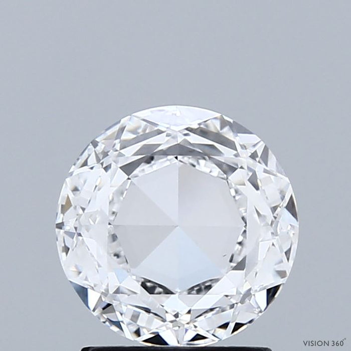 1.50 Carat Round Modified Lab Grown Diamond, Excellent Polish, D Color, VVS2 Clarity