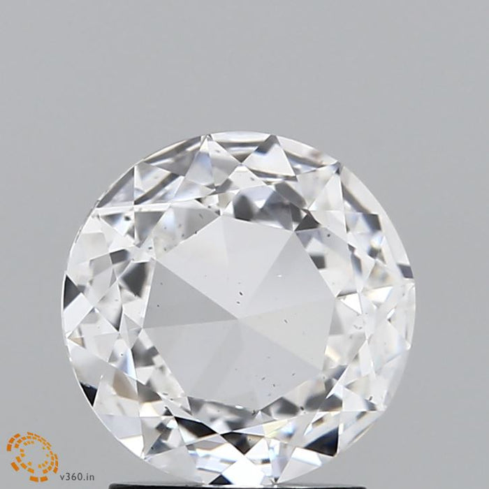 1.56 Carat Round Modified Lab Grown Diamond, Excellent Polish, E Color, SI1 Clarity