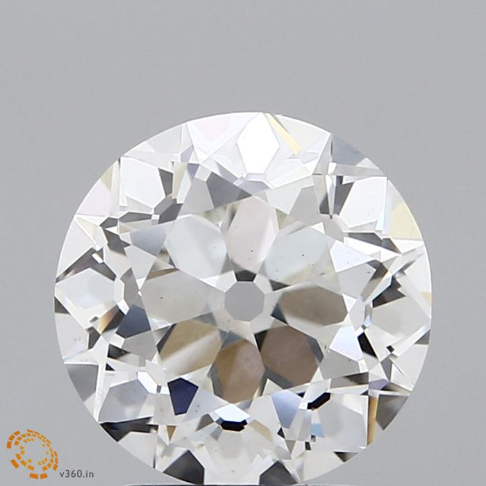 2.72 Carat Round Modified Lab Grown Diamond, Excellent Polish, G Color, VS1 Clarity
