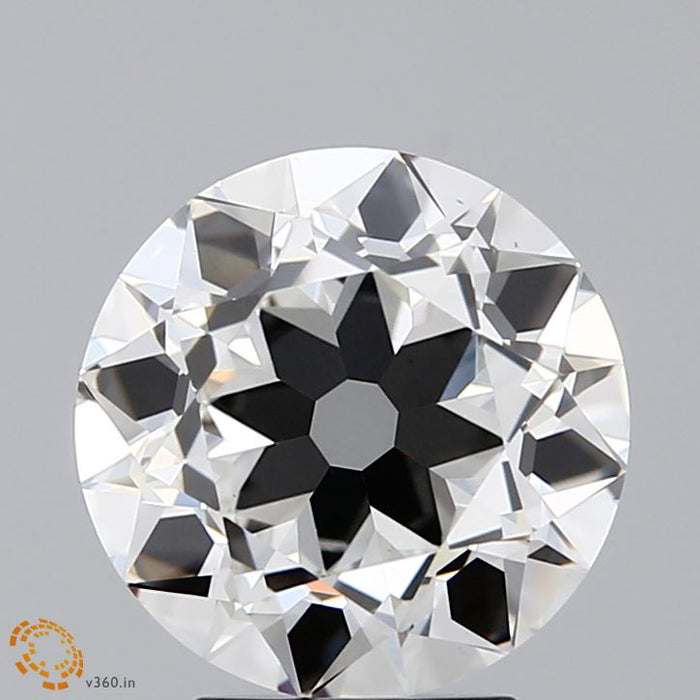 3.18 Carat Round Modified Lab Grown Diamond, Excellent Polish, G Color, VS1 Clarity
