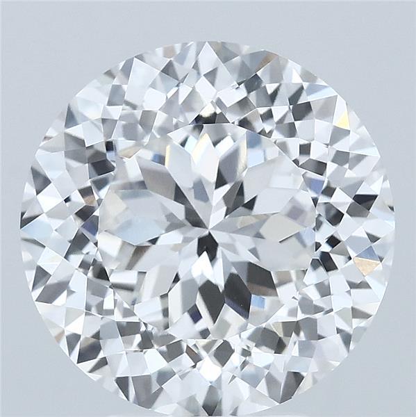 5.14 Carat Round Modified Lab Grown Diamond, Excellent Polish, E Color, VVS2 Clarity