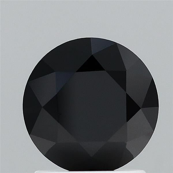 1.52 Carat Round Lab Grown Diamond, Fancy Black Color