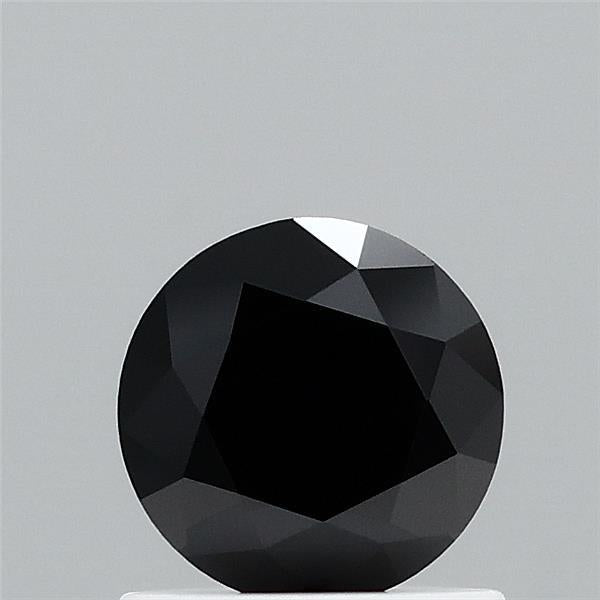 0.80 Carat Round Lab Grown Diamond, Fancy Black Color