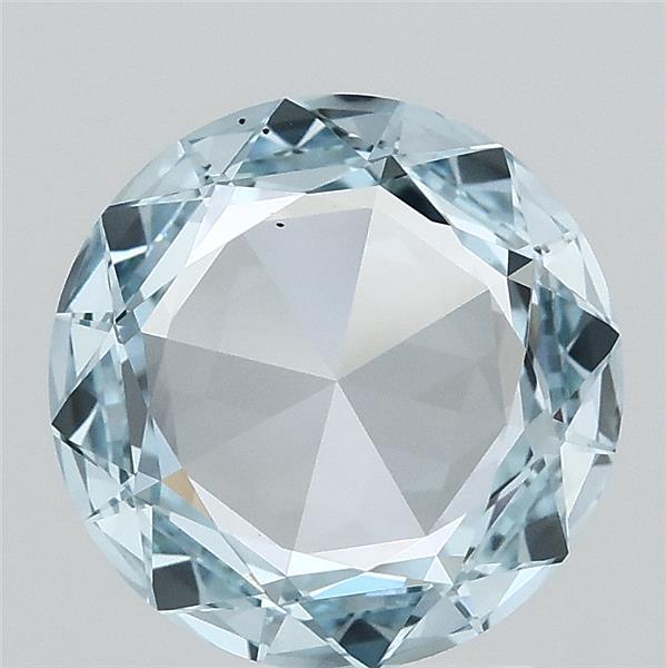 1.71 Carat Round Lab Grown Diamond, Fancy Intense Blue Color, VS1 Clarity