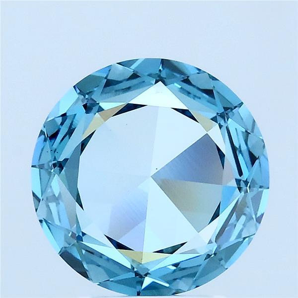 1.78 Carat Round Lab Grown Diamond, Fancy Vivid Blue Color, VS1 Clarity