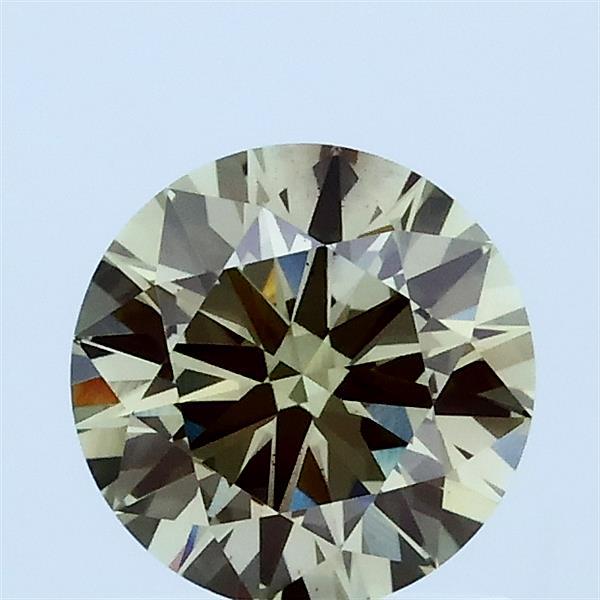 1.01 Carat Round Lab Grown Diamond, Excellent Cut, Fancy Intense Green Color, VS1 Clarity