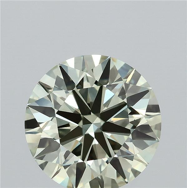 3.13 Carat Round Lab Grown Diamond, Ideal Cut, Fancy Intense Green Color, VS1 Clarity
