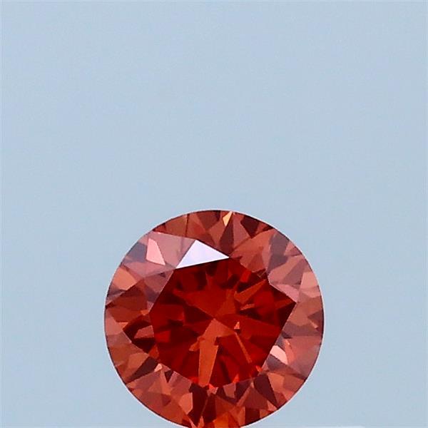 0.33 Carat Round Lab Grown Diamond, Very Good Cut, Fancy Vivid Orange Color, VS1 Clarity