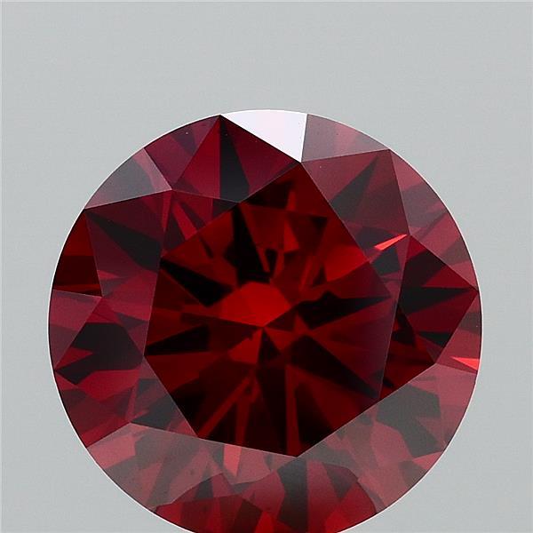 4.06 Carat Round Lab Grown Diamond, Ideal Cut, Fancy Brownish Orange Color, VS2 Clarity