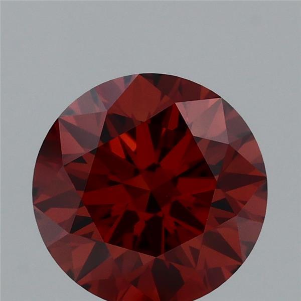 1.54 Carat Round Lab Grown Diamond, Excellent Cut, Fancy Vivid Orange Color, VVS1 Clarity