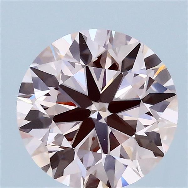 1.50 Carat Round Lab Grown Diamond, Excellent Cut, Fancy Intense Pink Color, VVS2 Clarity