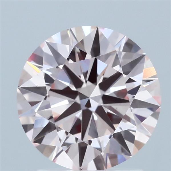 1.88 Carat Round Lab Grown Diamond, Ideal Cut, Fancy Intense Pink Color, VVS2 Clarity