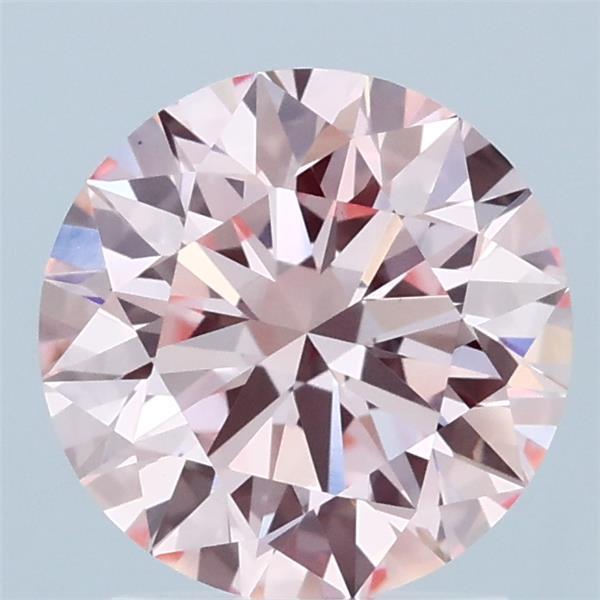 1.85 Carat Round Lab Grown Diamond, Ideal Cut, Fancy Vivid Pink Color, VS1 Clarity