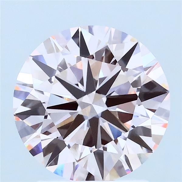 2.01 Carat Round Lab Grown Diamond, Ideal Cut, Fancy Pink Color, VS1 Clarity