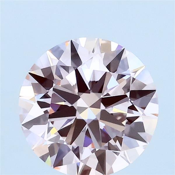 1.45 Carat Round Lab Grown Diamond, Ideal Cut, Fancy Intense Pink Color, VVS2 Clarity