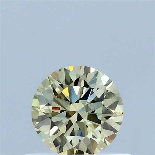0.50 Carat Round Lab Grown Diamond, Very Good Cut, Fancy Light Yellow Color, VS2 Clarity
