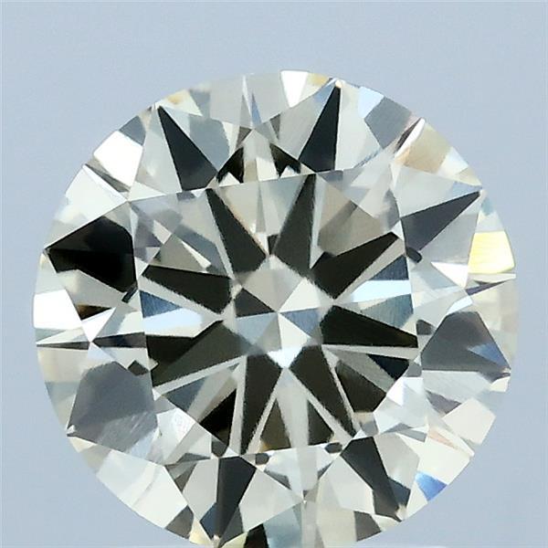 2.00 Carat Round Lab Grown Diamond, Ideal Cut, Light Yellow Color, VVS2 Clarity