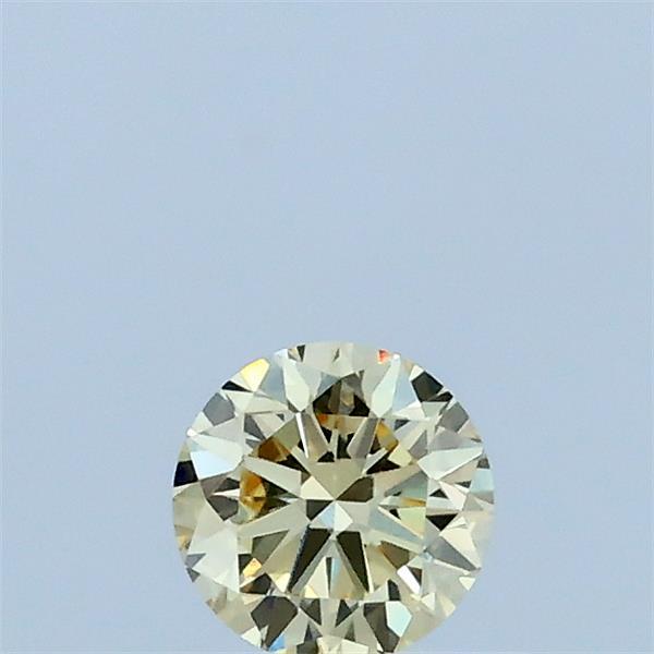 0.30 Carat Round Lab Grown Diamond, Very Good Cut, Fancy Yellow Color, VVS2 Clarity