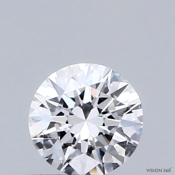 0.34 Carat Round Lab Grown Diamond, Very Good Cut, D Color, VVS2 Clarity