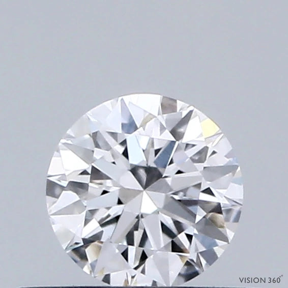 0.35 Carat Round Lab Grown Diamond, Excellent Cut, D Color, VVS2 Clarity