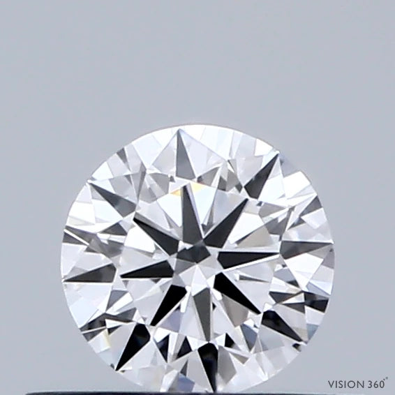 0.36 Carat Round Lab Grown Diamond, Ideal Cut, D Color, VVS1 Clarity